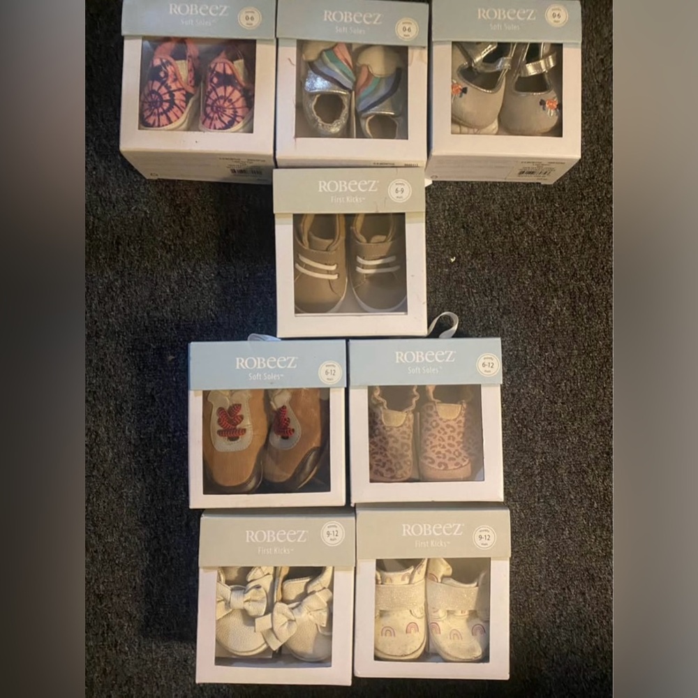 Robeez girl shoes bundle, mint